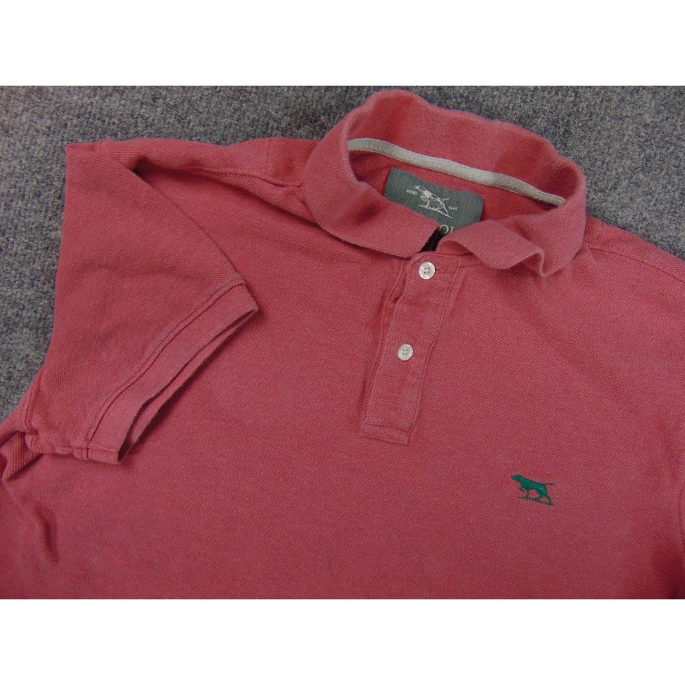 Gunn Polo Shirt Mens Med Sports Fit Pink Solid Short Sleeve Pique Preppy Logo